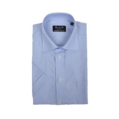 Bosweel Herre skjorte, lysblå, kort ærme 44, XL