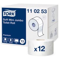 Tork Soft toiletpapir mini, T2, 2-lags, 170m, hvid