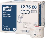 Tork soft Mid-size toiletpapir T6, 2-lags,90m,hvid