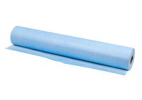 WeCare® Lejepapir m/PE-bagside 50cmx65m, blå, perf