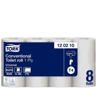 Tork toiletpapir, T4, 2-lags, 38,1m, natur