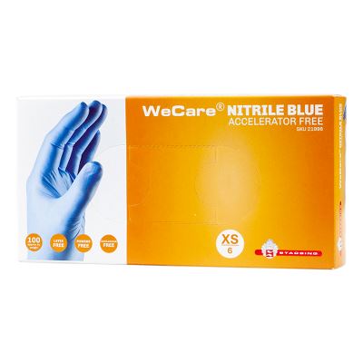 WeCare® Acc.fri engangshandske nitril blå 6/XS