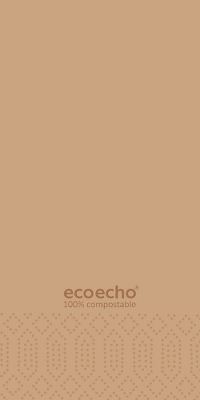 Duni serviet 3-lags, Eco brun, 40x40cm, 1/8-fold