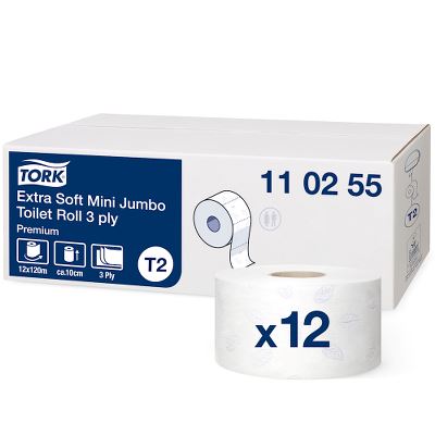 Tork Extra soft toiletpapir mini, T2, 3-lags, 120m