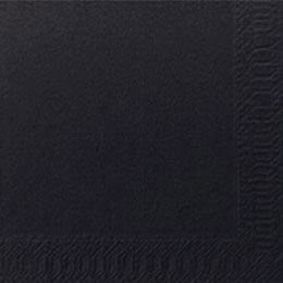 Duni Servietter, 3-lags, sort, 24x24cm